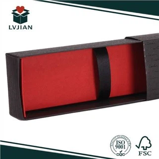 اندر ایک ٹرے کے ساتھ کاروبار کے لیے کاغذی گفٹ پین باکس